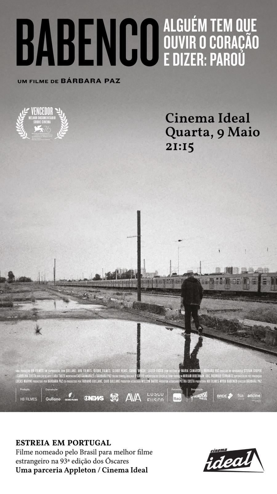Babenco — screening invitation, Cinema Ideal